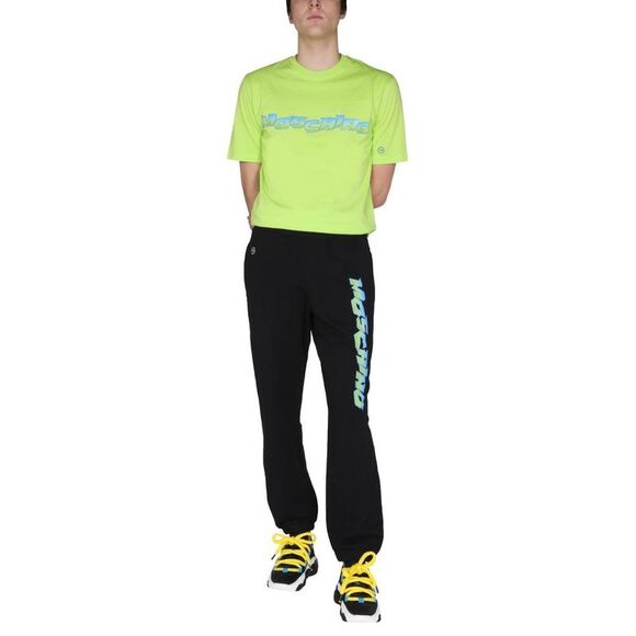 MOSCHINO COUTURE Logo Print Jogger Pants Men BLACK